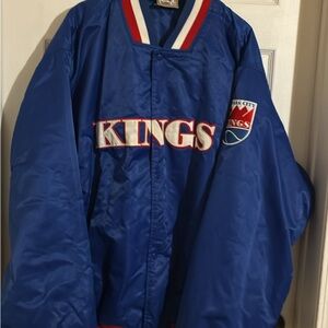 Kansas City Kings Satin Jacket Vtg nba Hardwood Classics